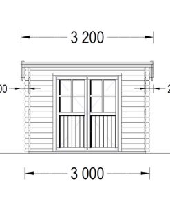 Mazā māja MALTA 9 m² (3 m x 3 m), 34 mm
