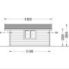 Dārza māja Dreux 25 m² (5 m x 5 m), 44 mm