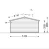 Dārza māja Dreux 25 m² (5 m x 5 m), 44 mm