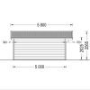 Dārza māja Dreux 25 m² (5 m x 5 m), 44 mm