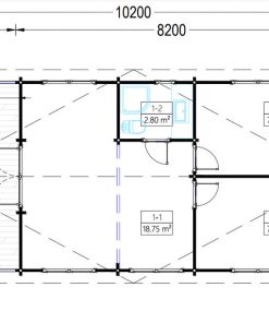 Vasarnīca Hymer 42 m² + 9 m² terase, 44 mm