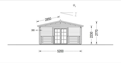Vasarnīca Hymer 42 m² + 9 m² terase, 44 mm