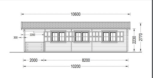 Vasarnīca Hymer 42 m² + 9 m² terase, 44 mm