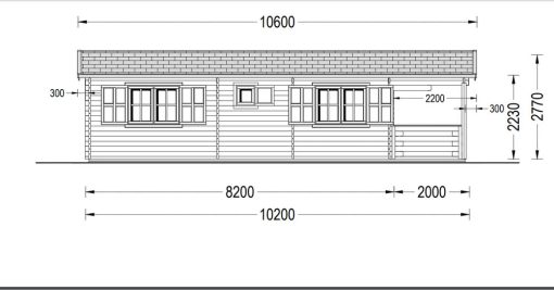 Vasarnīca Hymer 42 m² + 9 m² terase, 44 mm