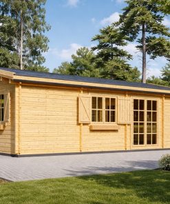 Koka māja Uzes – plaša skandināvu stila māja