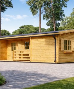 Koka māja Uzes – plaša skandināvu stila māja