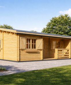 Koka māja Uzes – plaša skandināvu stila māja