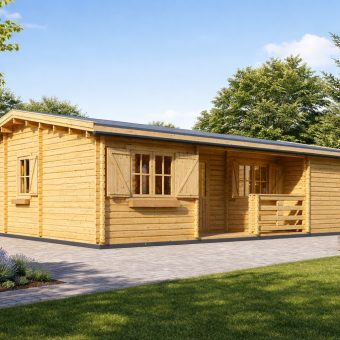 Koka māja Uzes – plaša skandināvu stila māja