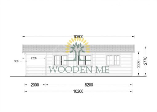 Vasarnīca Hymer 42 m² + 9 m² terase, 44 mm