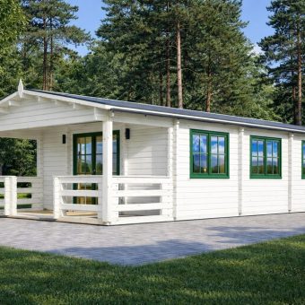 Koka māja ar terasi Hymer, 42 m² + 9 m² terase