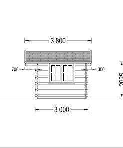 Dārza māja DREUX 12 m², 44 mm