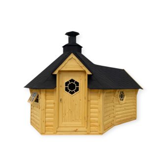 Grila mājiņa 9.2 m² ar 2.5 m saunu