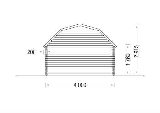 Dārza māja ORLANDO 14m², 34 mm