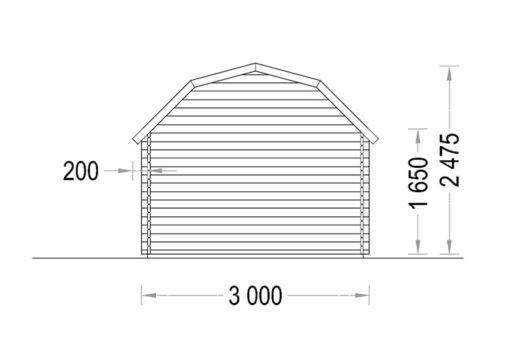 ORLANDO 8m² - zīmējums no aizmugures