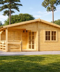 6×6 Dārza mājiņa ar terasi OLIVIA