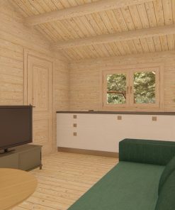 Dārza mājiņa EKO 5 m x 5.7 m 44 mm