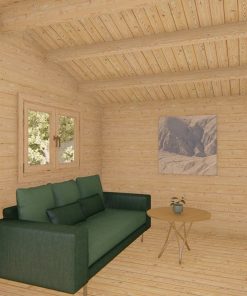 Dārza mājiņa EKO 5 m x 5.7 m 44 mm