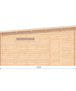Divvietīga garāža 38.5 m² (7 m x 5.5 m), 44 mm