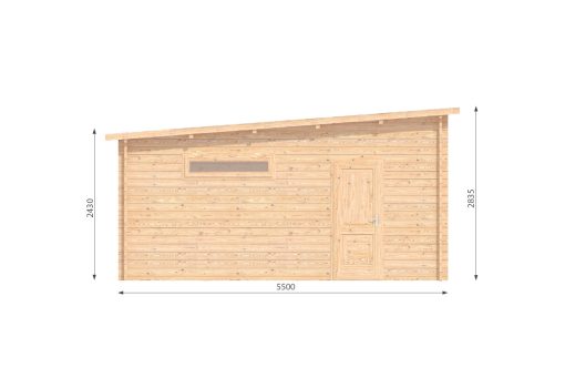 Divvietīga garāža 38.5 m² (7 m x 5.5 m), 44 mm