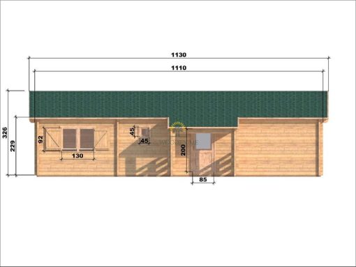 Markus (7.1 m x 11.1 m), 78.8 m² ar terasi; 68 mm
