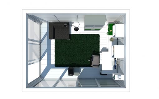Siltināta māja Cube-Dārza birojs (3 m x 4 m)