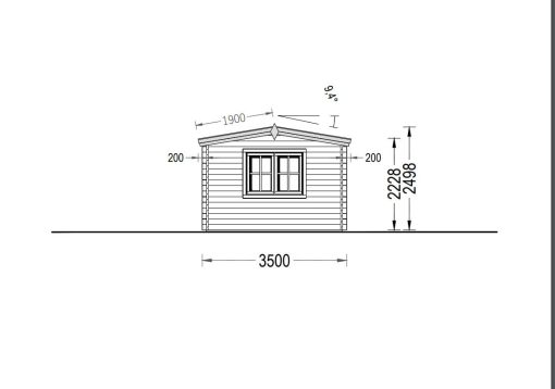Dārza māja NORA (44 mm), 7.0×3.5 m