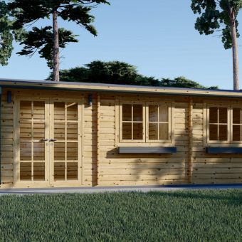 Dārza mājiņa NORA 24 m² – Skandināvu elegance dārzā