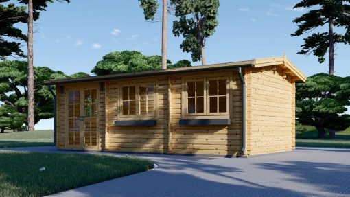 Dārza mājiņa NORA 24 m² – Skandināvu elegance dārzā