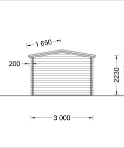 Dārza māja ELEONORA (44 mm), 6.6×3 m, 20 m²
