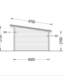 Dārza māja MAJA (44 mm), 7.5×4 m, 30 m²