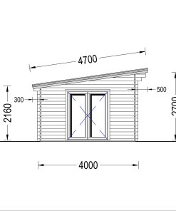 Dārza māja MAJA (44 mm), 7.5×4 m, 30 m²