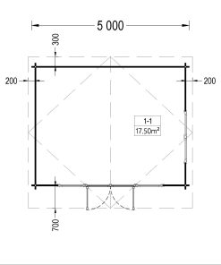 Dārza māja MARTA (44 mm), 5×4 m, 20 m²