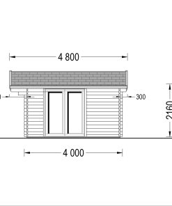 Dārza māja MARTA (44 mm), 5×4 m, 20 m²