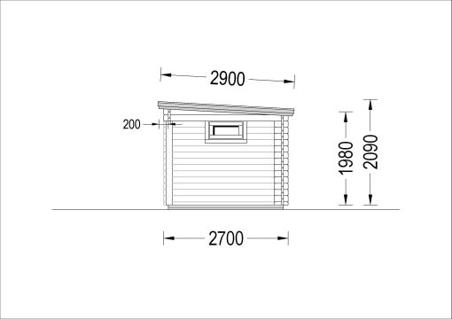 Dārza māja LARISSA (28 mm), 7 m² + 7 m²