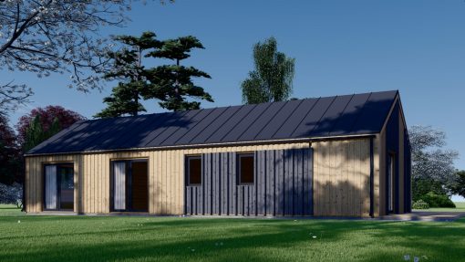 SCARLET koka māja 139 m² (16,9 × 14,2 m), 44 mm + apšuvums
