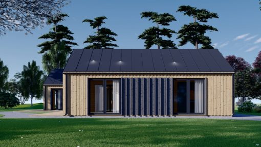 SCARLET koka māja 139 m² (16,9 × 14,2 m), 44 mm + apšuvums