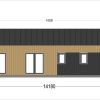 SCARLET koka māja 139 m² (16,9 × 14,2 m), 44 mm + apšuvums