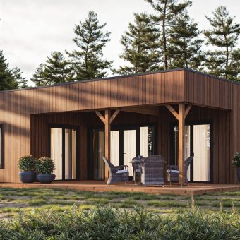 Siltināta moderna koka māja LUNI