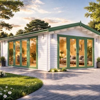 Koka dārza mājiņa MIA (44 mm), 5,5 × 5,5 m, 30 m²