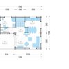 Divstāvu koka māja DORIS (80 m²) | 44+44 mm dubultās sienas