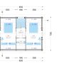 Divstāvu koka māja DORIS (80 m²) | 44+44 mm dubultās sienas