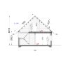 Divstāvu koka māja DORIS (80 m²) | 44+44 mm dubultās sienas