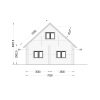 Divstāvu koka māja DORIS (80 m²) | 44+44 mm dubultās sienas