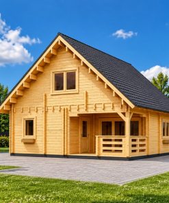 Divstāvu koka māja DORIS (44+44 mm) – 80 m²