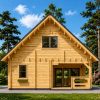 Divstāvu koka māja DORIS (80 m²) | 44+44 mm dubultās sienas