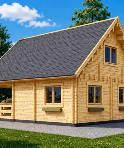 Divstāvu koka māja DORIS (80 m²) | 44+44 mm dubultās sienas