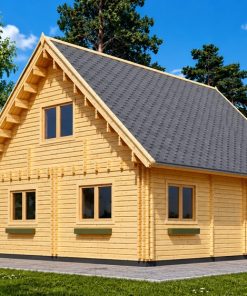 Divstāvu koka māja DORIS (80 m²) | 44+44 mm dubultās sienas
