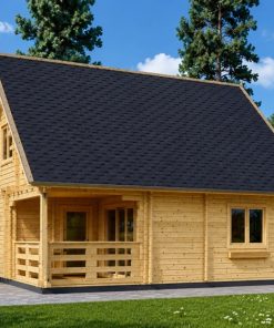 Divstāvu koka māja DORIS (80 m²) | 44+44 mm dubultās sienas