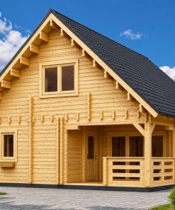 Divstāvu koka māja DORIS (80 m²) | 44+44 mm dubultās sienas