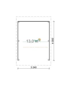 Carport-Fugi 18 m²